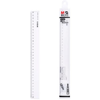 晨光（M&G）文具齐思钧推荐款透明尺子小学生直尺30cm文具考试专用 刻度清晰韧性耐磨ARL96005中考高考