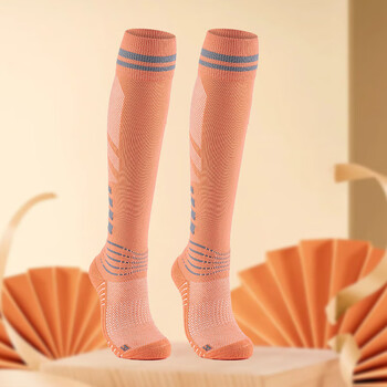 维克利奥（VICLeO）儿童足球袜过膝高筒青少年毛巾底防滑专业训练长筒袜V621369珊瑚粉袜底长18-20CM