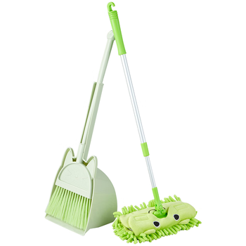五月花儿童迷你拖把扫把组合三件套25CM1布扫地拖把家用一拖净2025款