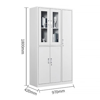 施尔福 更衣柜铁皮柜员工宿舍柜存包柜带锁鞋柜储物柜常规款五门更衣柜