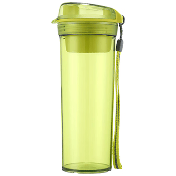 特百惠（Tupperware）晶彩400ml塑料杯男女士学生运动水杯子大容量泡茶杯  酸橙绿