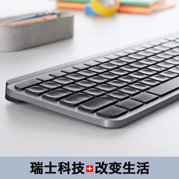 罗技（G）MX Keys 无线蓝牙键盘 高端办公键盘 超薄 全尺寸 智能背光键盘 MX Keys超薄键盘黑色*1个