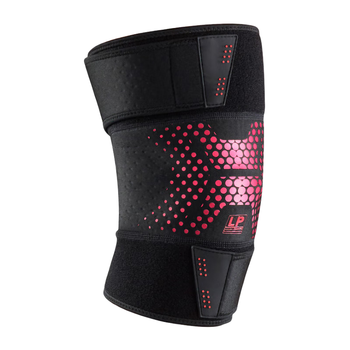 LP护膝运动男健身篮球装备跑步羽毛球女士登山膝关节CT72 均码 红色