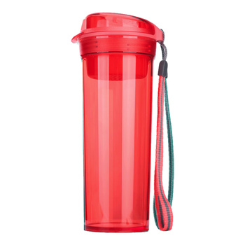 特百惠（Tupperware）晶彩400ML塑料杯男女士学生夏季运动水杯子户外便携大容量 石榴红