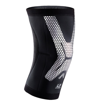 LP运动护膝四季透气跑步篮球羽毛球膝关节通用 轻量炫能CT71银色XL