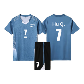回力排球服网球运动服套装短袖T恤速干透气比赛 男女同款XY248灰色