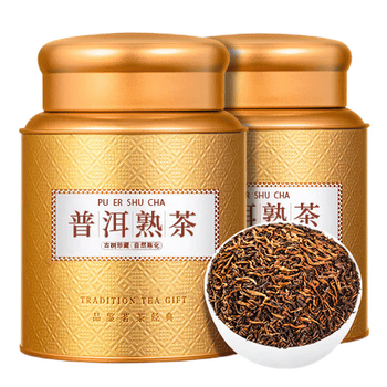 茶一馆茶叶 普洱茶云南勐海古树15年陈普洱熟茶礼盒装500g过节送礼送人