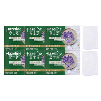 夏士莲 自然护肤香皂怡神润肤125G*6块+起泡网*2 滋润 新老包装随机发货