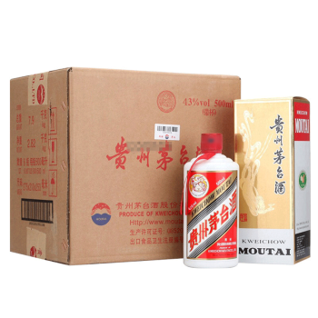 茅台（MOUTAI）贵州茅台酒 酱香型白酒 礼盒送礼酒水 茅台飞天43度（带杯） 43度 500mL 6瓶 500mL6瓶