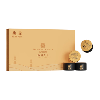 狮峰牌2025年新茶上市 绿茶西湖龙井茶叶春茶明前特级50g江南春意礼盒