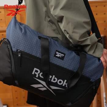 锐步防泼水大容量健身运动包可拆卸肩带多场景通勤旅行包 蓝色