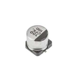 Panasonic 贴片铝电解电容, 100μF, 16V 直流, 6.3 (Dia.) x 5.8mm, 最高+105°C EEEFK1C101P 5个一包