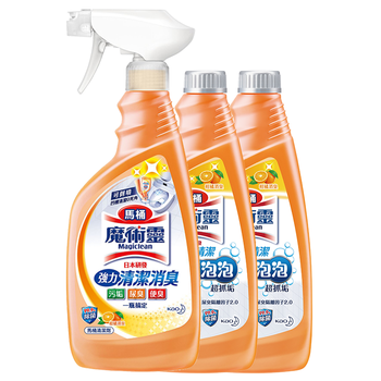 花王（KAO）洁厕灵500ml*3瓶装 马桶清洁剂消臭除味强力清洗去污垢厕所喷雾