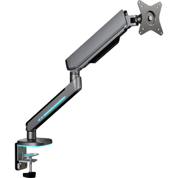 Brateck北弧 显示器支架 机械臂电脑支架桌面夹式底座 屏幕升降悬空托增高架27-45吋E700MAX 电竞光效挂灯