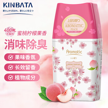 kinbata空气清新剂香氛卧室客厅卫生间厕所除臭去异味-白桃香400ml
