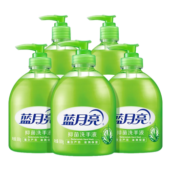 蓝月亮洗手液泡沫丰富滋润保湿芦荟健康抑菌99.9%500g*3瓶+300g*2瓶