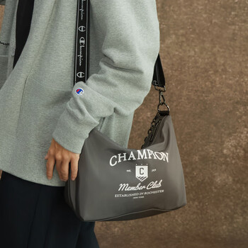 Champion冠军秋季新款幸运饼干斜挎包女腋下包双背 深灰 均码