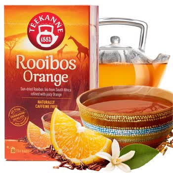 Teekanne德国进口0咖啡因路易波士茶香橙味茶包天然草本助眠袋泡茶