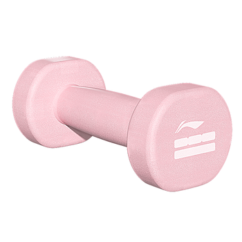 李宁（LI-NING）哑铃女士家用实心铸铁2kg一对健身家用新式包胶磨砂1kg女生