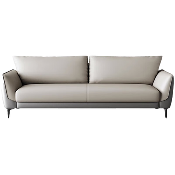 薇泰办公沙发茶几办公室接待会客小户型沙发 三人沙发【牛皮】