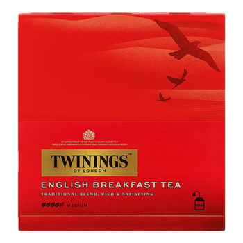 川宁（TWININGS）英式早餐波兰红茶 2g*100袋 红茶茶包袋泡茶独立小包 节日送礼