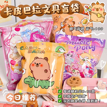 舒星盲袋文具套装卡皮巴拉盲盒中小学生礼品大礼包开学礼盒生日礼物男女孩福袋奖品六一儿童节礼物