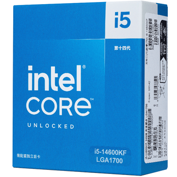 英特尔(Intel) i5-14600KF 酷睿14代 处理器 14核20线程 24M三级缓存 台式机CPU 游戏办公 畅玩无畏契约