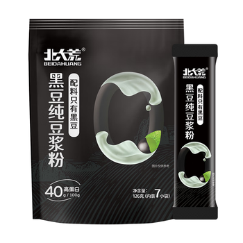 北大荒黑豆纯豆浆粉126g（7条）无添加糖高植物蛋白谷物营养代餐早餐