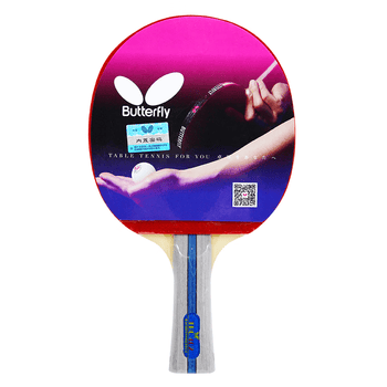 蝴蝶（BUTTERFLY）四星级乒乓球拍横拍双面反胶乒乓拍单只402含拍包