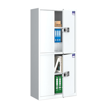 中伟（ZHONGWEI）电子保密柜文件柜档案资料柜钢制保险柜智能密码锁灰白通双节带抽