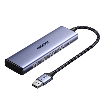 绿联USB3.2扩展器10Gbps分线器多接口扩展坞 高速拓展坞四合一集线器 笔记本电脑一拖四延长线转换器