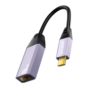优籁特（ULT-unite）Type-c转DP转换器线1.2版165Hz高刷4K高清转接头USB-C雷电4/5笔记本电脑手机iPad外接显示器0.2米