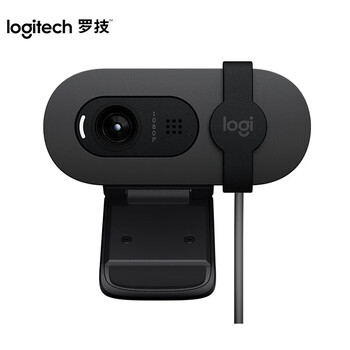 罗技（Logitech） Brio 90 全高清摄像头 视频会议网课摄像头 电脑笔记本摄像头 带麦克风 石墨黑