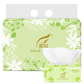 霏羽抽纸3层100抽*6包新升级原木浆面巾纸宝宝家用抽纸巾餐巾纸0550