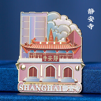 小雕匠中国风湖北省辽宁北京故宫博物馆文创冰箱贴磁贴苏州杭州旅游城市地标纪念品武汉大学上海静安寺