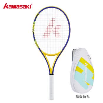 川崎（KAWASAKI）网球拍碳素成人专业初学单拍SA-100藏蓝（已穿线）