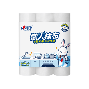 心相印 懒人抹布 卷式25张*3卷 加厚吸水厨房用纸一次性抹布 干湿两用  