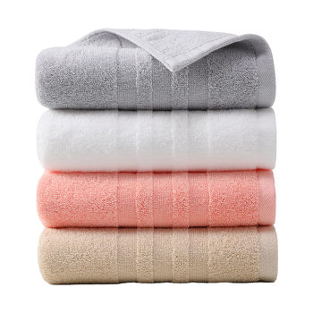 洁丽雅（Grace）新疆长绒棉A类抗菌毛巾4条装 纯棉加厚柔软面巾吸水洗脸巾素色