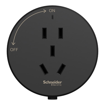 施耐德电气轨道插座插排接线板/拖线板建议搭配银/黑轨道2USB口适配器黑色