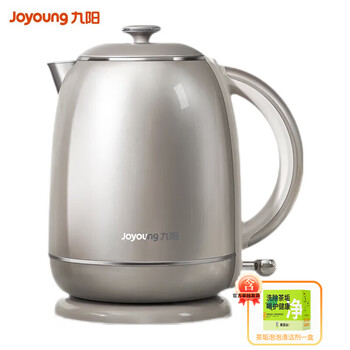 九阳（Joyoung）家用1.5L电水壶+茶垢剂一盒单发 大容量电热水壶进口温控无缝内胆开水煲不锈钢烧水壶K15FD-W950