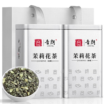 音朗 茶叶 茉莉花茶曲螺明前新茶特级八窨一提耐泡茶叶礼盒送长辈300g