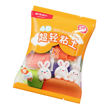 晨光（M&G）【欧盟标准】糖果袋袋装12色+2袋4D超轻粘土 儿童彩泥橡皮泥黏土幼儿园小学生手工diy玩具生日礼物