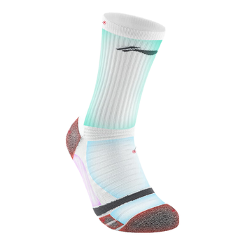 李宁（LI-NING）运动袜儿童长筒袜过膝防滑训练护腿板袜套高筒长袜子男 黑L