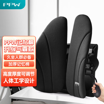 PPW 靠垫人体工学腰垫汽车腰靠腰托腰椎呵护办公室靠背腰枕靠 气囊款