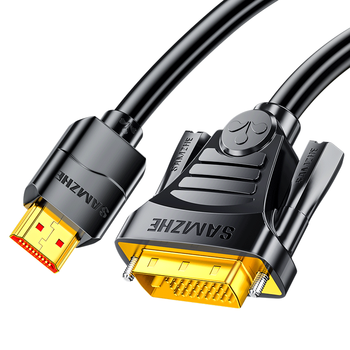 山泽 HDMI转DVI连接线4K60Hz DVI转HDMI高清线 双向互转笔记本电脑投影仪显示器视频转换线 1米DH-8010