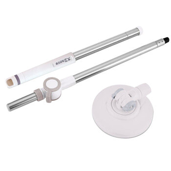 大卫旋转拖把原装配件一套新V聚能杆+第三代塑料把盘（白色）D9适用