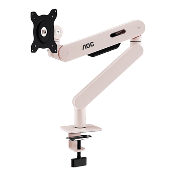 AOC显示器支架升级款不沉头桌面升降一体机支架臂旋转电脑架屏幕支架办公电脑支架AM400PLUS（粉色）