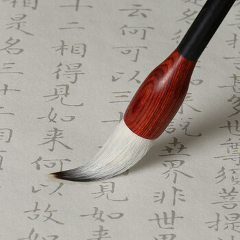 芬尚  mb1505 文房四宝之蒜头笔 紫兔兼毫毛笔中号 隶书国画 写意牡丹葡萄水彩出锋4cm