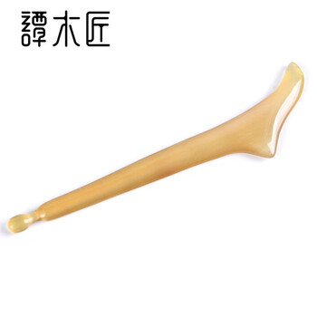 谭木匠马蹄莲按摩板羊角温润顺滑手工打磨送亲友礼物 马蹄莲按摩板