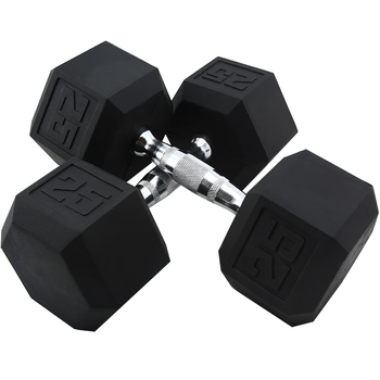 PROIRON普力艾 包胶哑铃男士家用哑铃健身六角环保无味哑铃套装 25磅*1对